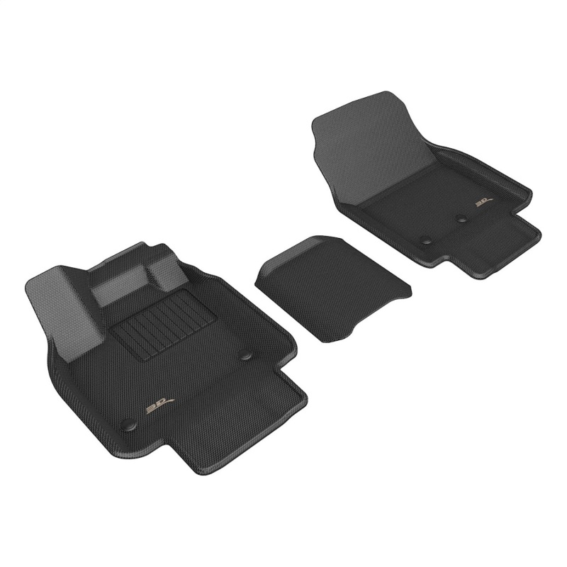 Nissan Ariya Floor Mat Set - Front - 3D MAXpider - KAGU - Black - `23-`26
